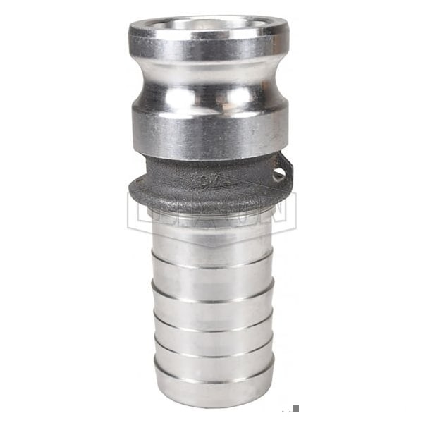 Boss-Lock Type E Cam and Groove Adapter, 8 in, Male Adapter x Hose Shank, Aluminum, Domestic